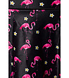 Черна плажна пола с розов принт-2 снимка