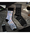 Тематични unisex чорапи IT developer в сиво, бяло и черно-2 снимка