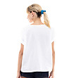 Бяла памучна дамска тениска Erika-1 снимка