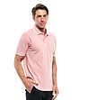Памучна мъжка блуза в розово Carlino-2 снимка
