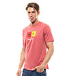 Памучна мъжка тениска в червен нюанс Solution-2 снимка