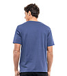 Памучна мъжка тениска в синьо The best way out-1 снимка