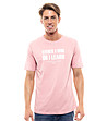 Памучна мъжка тениска в розово I learn-0 снимка