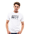 Памучна мъжка тениска в бяло Definitely-0 снимка