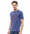 Памучна мъжка тениска в син нюанс Flawsome-2 снимка