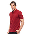 Тъмночервена памучна мъжка блуза с лого Biston-2 снимка