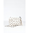 Бяла дамска клъч чанта с ефектен дизайн Villa-0 снимка
