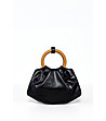 Черна дамска чанта с кръгли дръжки Susan-1 снимка
