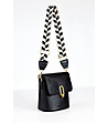 Черна дамска чанта с ефектна дръжка Hestia-0 снимка