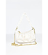 Бяла дамска чанта със златиста верижка Inna-0 снимка