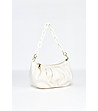 Бяла дамска чанта със златиста верижка Inna-1 снимка