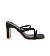 Черни дамски чехли на ток Patrycia-0 снимка
