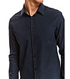 Тъмносиня памучна мъжка риза Horhe-3 снимка