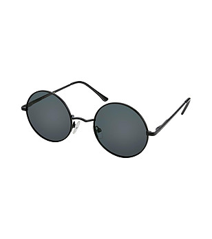 Дамски кръгли слънчеви очила в черно Brianna снимка