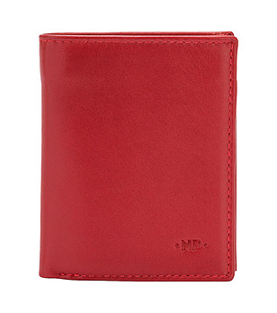 Червен мъжки портфейл от естествена кожа Doug снимка