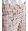 Розов дамски панталон на каре Izolda-4 снимка