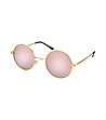 Розови дамски очила с кръгла форма и златисти детайли Brianna-0 снимка
