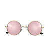 Розови дамски очила с кръгла форма и златисти детайли Brianna-2 снимка