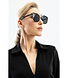 Черни дамски слънчеви очила със златисти детайли Alaina-3 снимка
