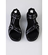 Дамски черни сандали от естествена кожа Alexandria-1 снимка