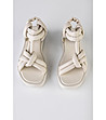 Светлобежови дамски сандали от естествена кожа Alexandria-1 снимка