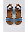 Дамски сандали в син нюанс от естествена кожа Kamisa-1 снимка