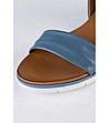 Дамски сандали в син нюанс от естествена кожа Kamisa-2 снимка