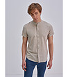 Мъжка риза от памук и лен Janos-0 снимка