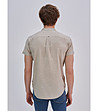 Мъжка риза от памук и лен Janos-1 снимка