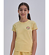 Памучна жълта детска тениска Petunia-0 снимка