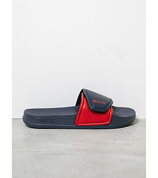 Мъжки джапанки в тъмносиньо и червено снимка