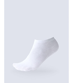 Бели unisex чорапи за маратонки снимка