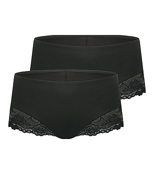 Комплект от 2 броя черни памучни бикини Irysa снимка