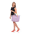 Голяма памучна лилава дамска чанта Tita-0 снимка