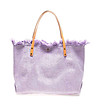Голяма памучна лилава дамска чанта Tita-1 снимка