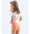 Детски памучни бикини в цвят сьомга с принт Русалка-1 снимка