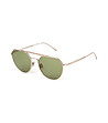 Златисти unisex слънчеви очила със зелени лещи-0 снимка
