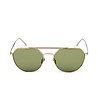 Златисти unisex слънчеви очила със зелени лещи-1 снимка