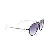Unisex тъмносини слънчеви очила с бели дръжки-2 снимка