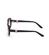 Черни дамски слънчеви очила с розови лещи-2 снимка
