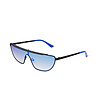 Дамски слънчеви очила в черно със сини лещи-0 снимка