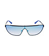 Дамски слънчеви очила в черно със сини лещи-1 снимка