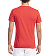 Памучна мъжка тениска в червен цвят с лого-1 снимка