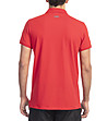 Червена памучна поло тениска с лого-1 снимка