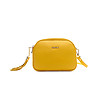 Малка жълта дамска кожена чанта Sima-1 снимка