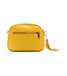 Малка жълта дамска кожена чанта Sima-2 снимка