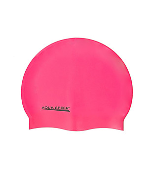 Розова силиконова шапка за плуване Mega снимка