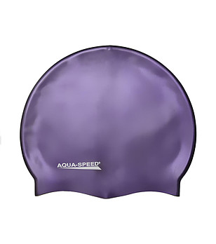 Лилава силиконова шапка за плуване Mega снимка