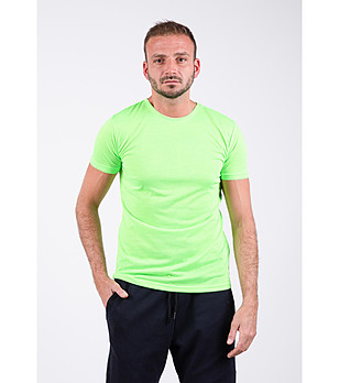Памучна мъжка светлозелена тениска Chuck снимка