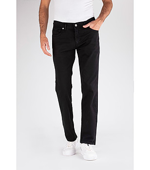 Черен памучен мъжки панталон Lark снимка